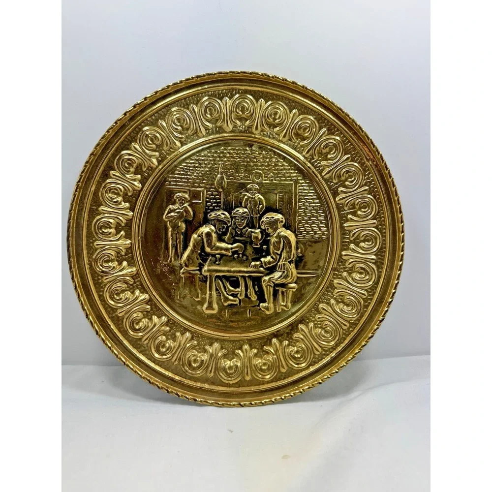 Vintage Peerage Brass Wall Hanging Plaque 12